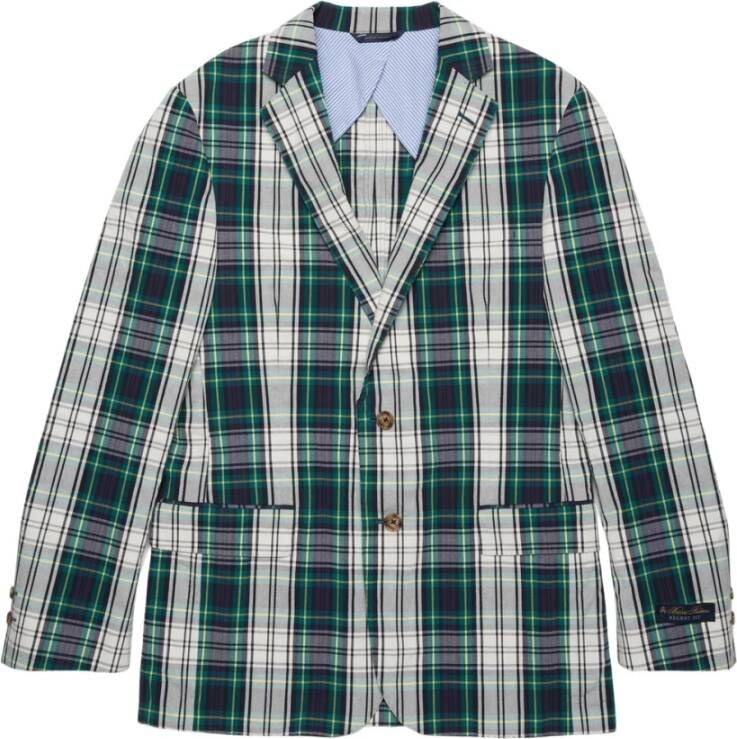 Brooks Brothers Regent Classic-Fit Madras Sportjas Green Heren