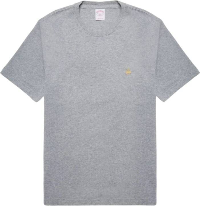 Brooks Brothers Klassiek Katoen T-shirt met korte mouwen Grijs Heren