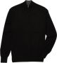Brooks Brothers Merino Wool Zip-Up Cardigan Zwart Heren - Thumbnail 1