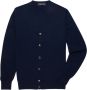 Brooks Brothers Merinowol Cardigan Blauw Heren - Thumbnail 1