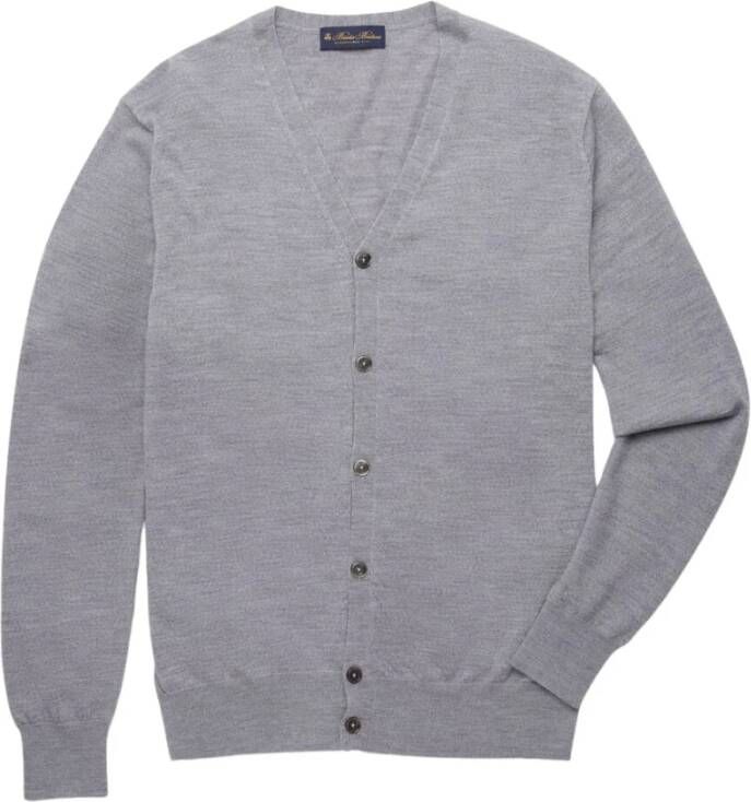 Brooks Brothers Merinowol Cardigan Grijs Heren