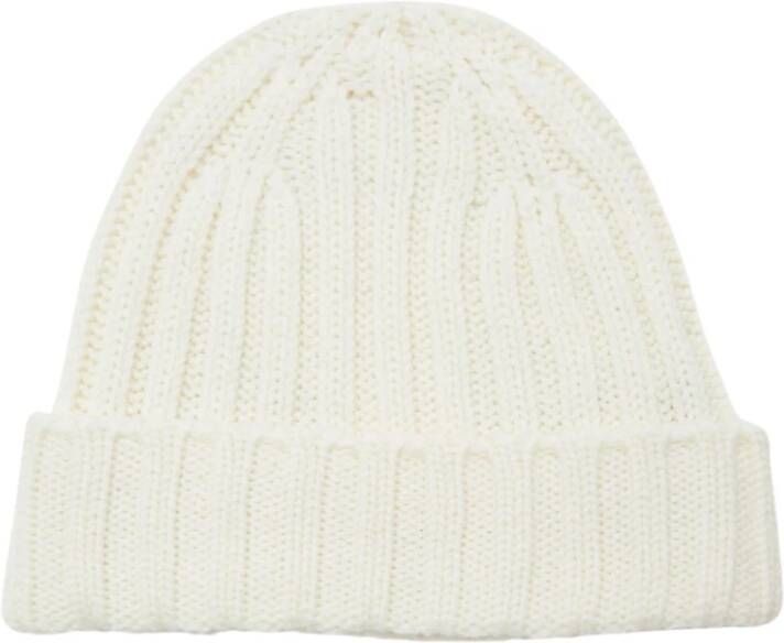 Brooks Brothers Merinowollen beanie Wit Heren