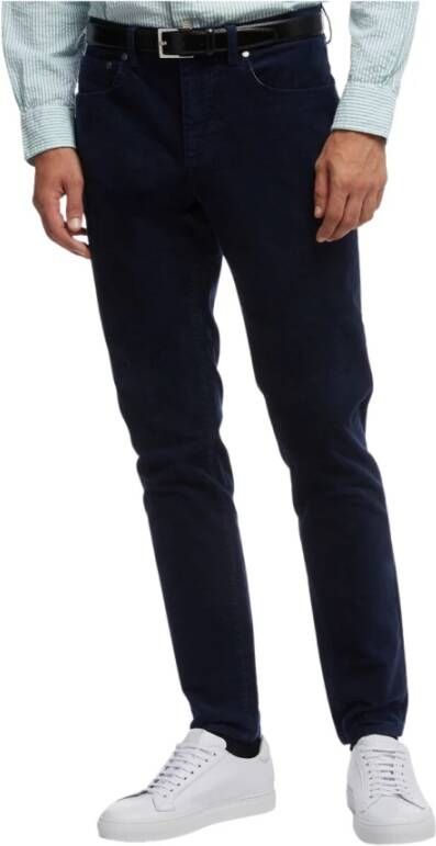 Brooks Brothers Milano Slim-Fit broek corduroy Blauw Heren