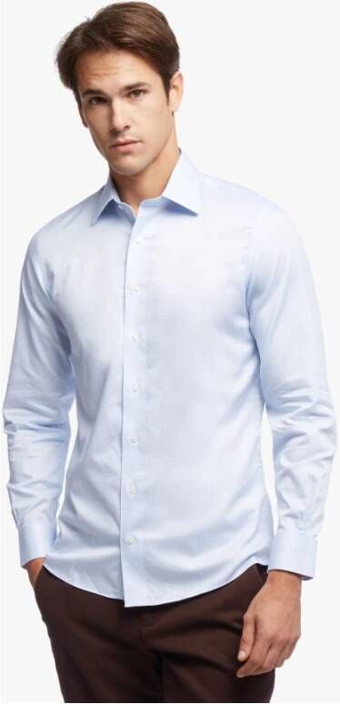 Brooks Brothers Milano Slim-fit niet-ijzerstemmingshemd Dobby Ainsley-kraag Blauw Heren