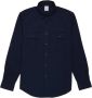 Brooks Brothers Regent Regular Fit Canvas Safari Sportoverhemd Blue Heren - Thumbnail 1