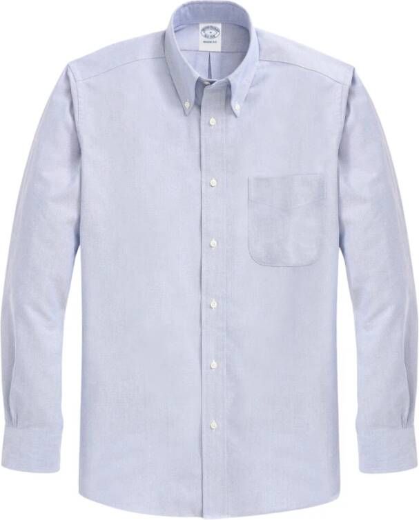 Brooks Brothers Originele Polo Button-Down Oxford Overhemd Blue Heren
