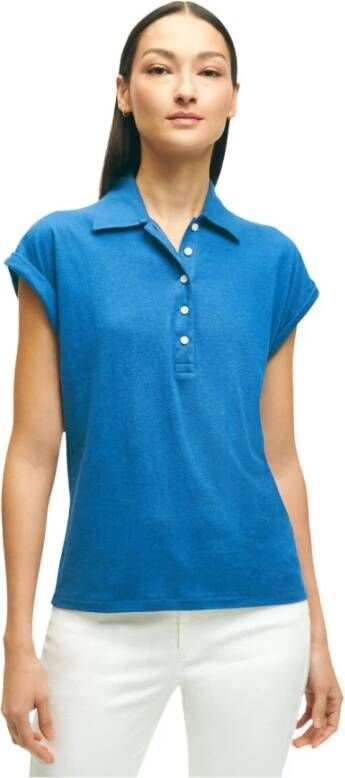 Brooks Brothers Polo Shirt Blauw Dames