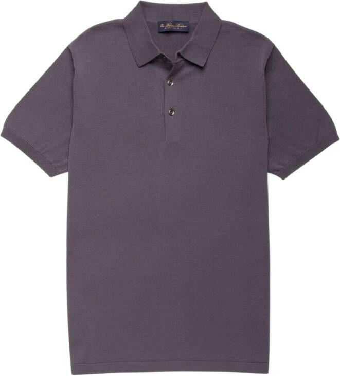 Brooks Brothers Makò Katoenen Poloshirt Gray Heren