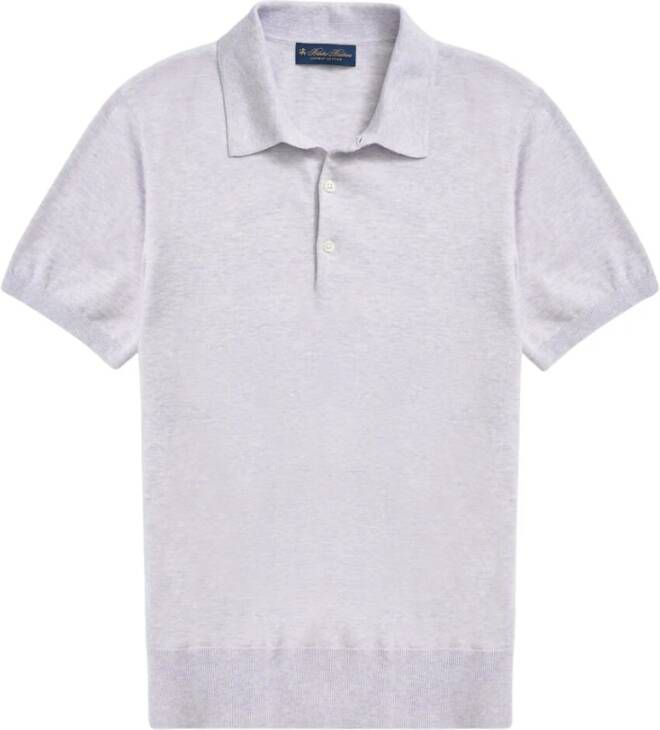 Brooks Brothers Supima Katoenen Short-Sleeve Polo Sweater Purple Heren