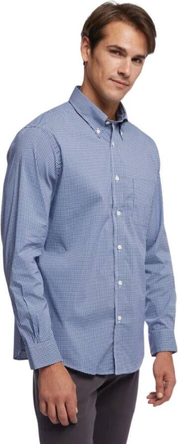 Brooks Brothers Regent Regular-Fit Sport Shirt BrooksStretch Performance Series Blauw Heren