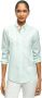 Brooks Brothers Classic-Fit Non-Iron Stretch Supima Katoenen Bengal Streep Overhemd Blue Dames - Thumbnail 1