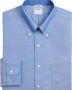 Brooks Brothers Stretch Supima Katoen Non-Iron Pinpoint Oxford Hemd met Knoopsluiting Blue Heren - Thumbnail 1