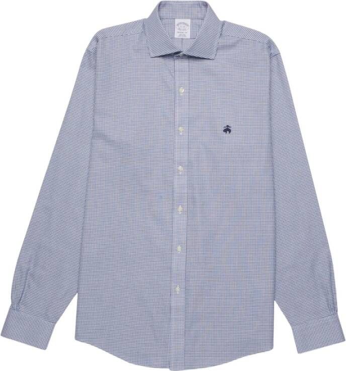 Brooks Brothers Regent Fit Non-Iron Spread Collar Dress Shirt Blue Heren