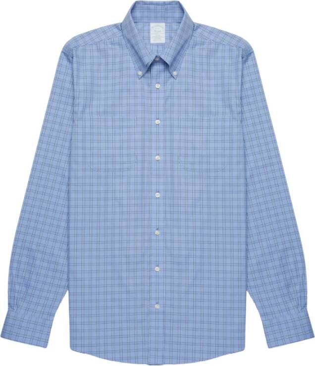 Brooks Brothers Supima Katoen Non-Iron Pinpoint Oxford Hemd Blue Heren