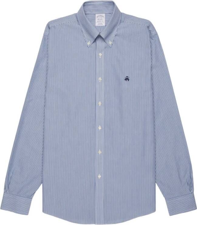 Brooks Brothers Regent regular fit overhemd van Supima katoen kreukvrij Blue Heren