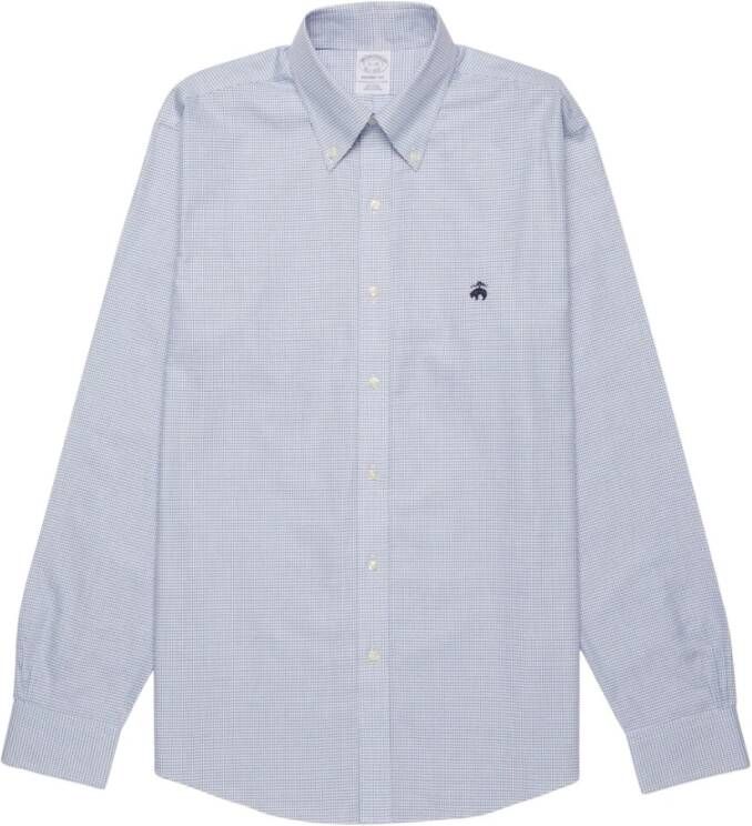 Brooks Brothers Regent regular fit Supima katoenen non-iron overhemd Blue Heren