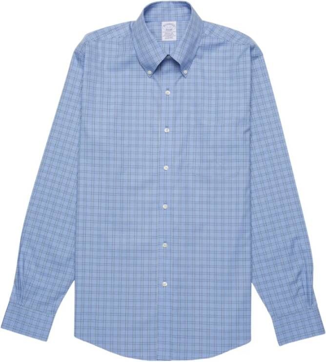 Brooks Brothers Supima Katoen Non-Iron Pinpoint Oxford Hemd Blue Heren