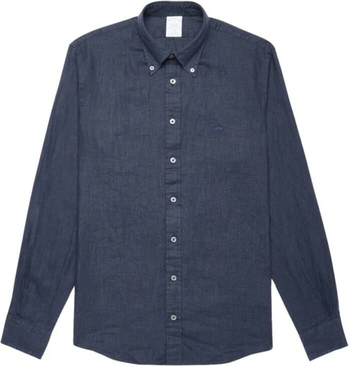 Brooks Brothers Milano Slim-fit Linnen Sportoverhemd Blue Heren