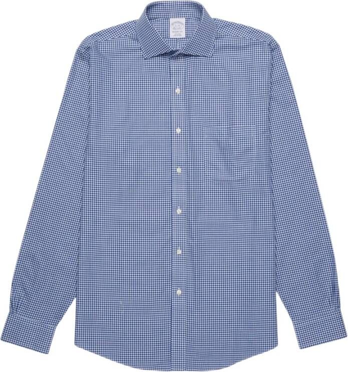 Brooks Brothers Regent Fit Non-Iron Spread Collar Dress Shirt Blue Heren