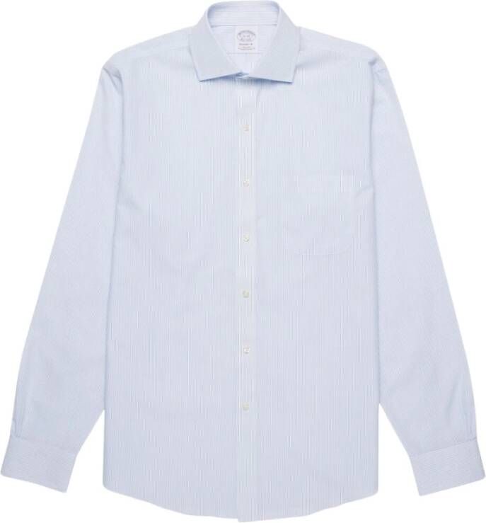 Brooks Brothers Regent Fit Non-Iron Spread Collar Dress Shirt Blue Heren