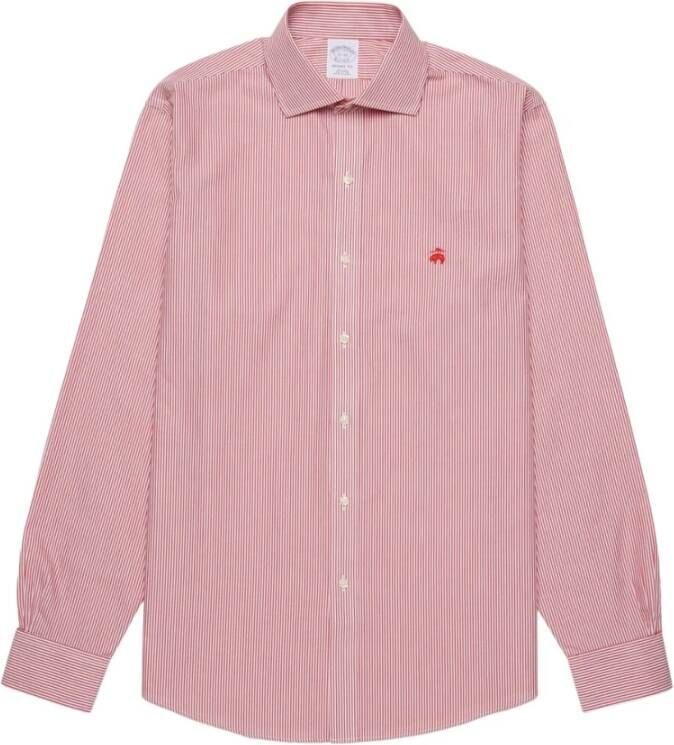 Brooks Brothers Regent Fit Non-Iron Spread Collar Dress Shirt Red Heren