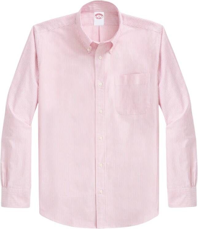 Brooks Brothers Original Polo Oxford Shirt met Strepen Red Heren