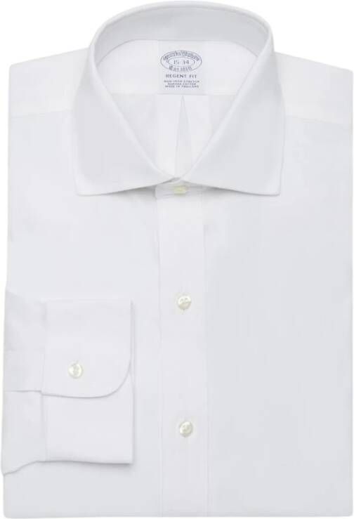 Brooks Brothers Regent Fit Strijkvrij Overhemd Ainsley Kraag White Heren