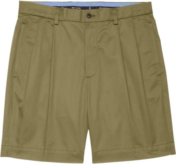Brooks Brothers Stretch Short Plooirok Green Heren