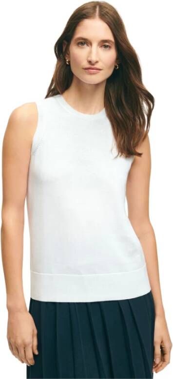 Brooks Brothers Sleeveless Tops Wit Dames