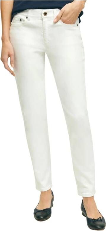 Brooks Brothers Stretch Cotton Jeans White Dames