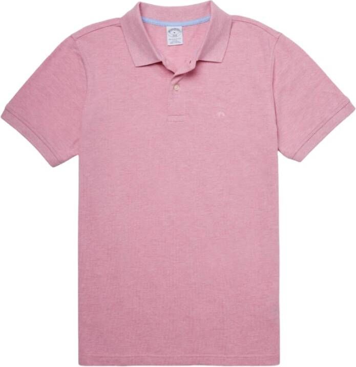 Brooks Brothers Slim-fit Short Sleeves Pique Polo Shirt Pink Heren