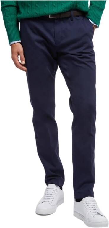 Brooks Brothers Soho extra-slanke fit katoenen twill stretch chino`s Blauw Heren