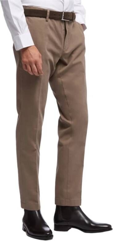Brooks Brothers Soho extra-slanke fit katoenen twill stretch chino`s Bruin Heren
