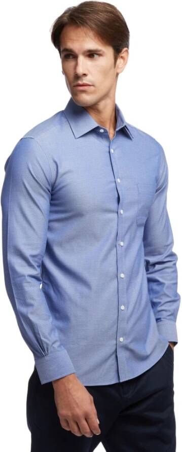 Brooks Brothers Soho extra-slanke fit niet-ijzeren overhemd dobby ainsley kraag Blauw Heren