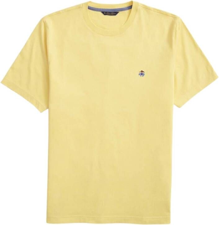 Brooks Brothers Supima Crewneck Cotton T-shirt Yellow Heren