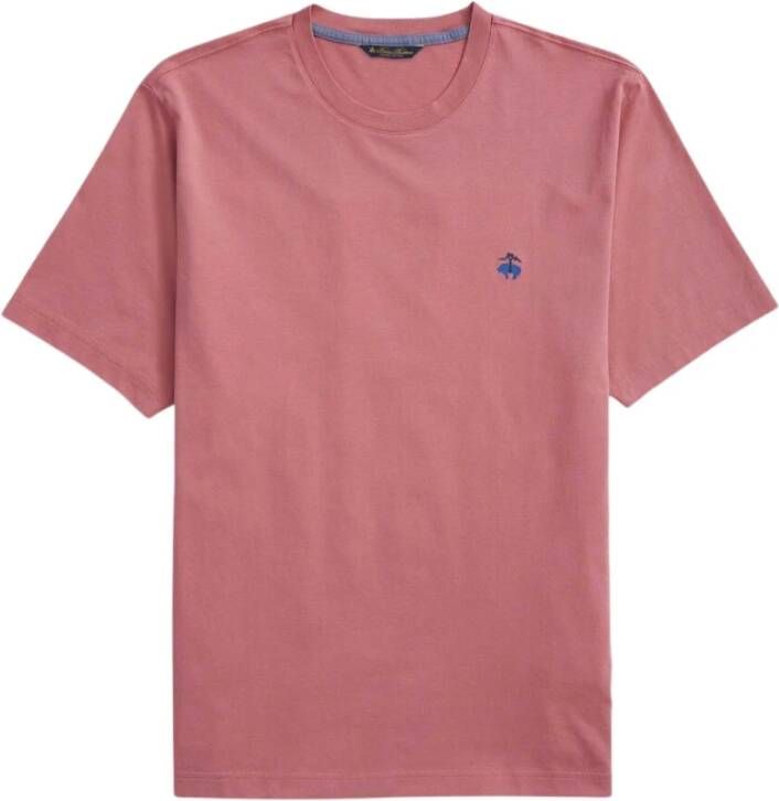 Brooks Brothers Supima Crewneck Cotton T-shirt Roze Heren
