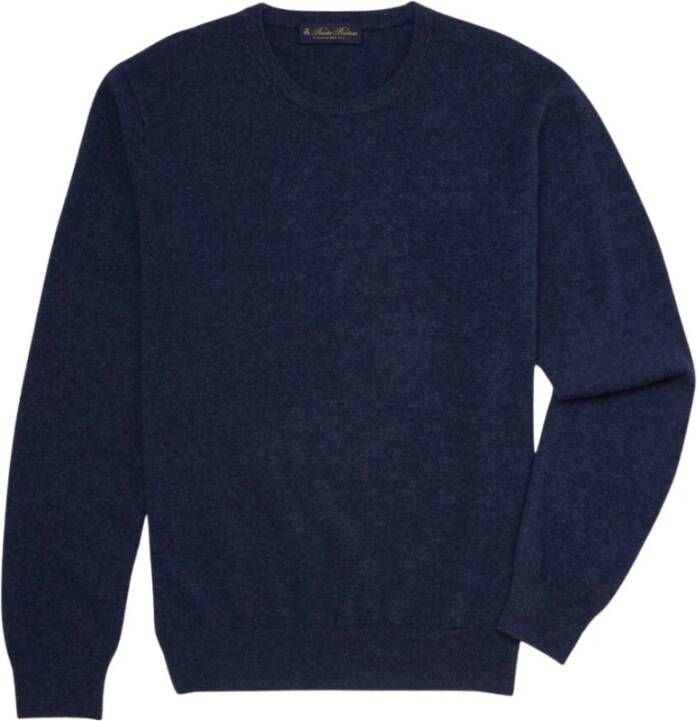 Brooks Brothers Cashmere Trui met Ronde Hals Blue Heren