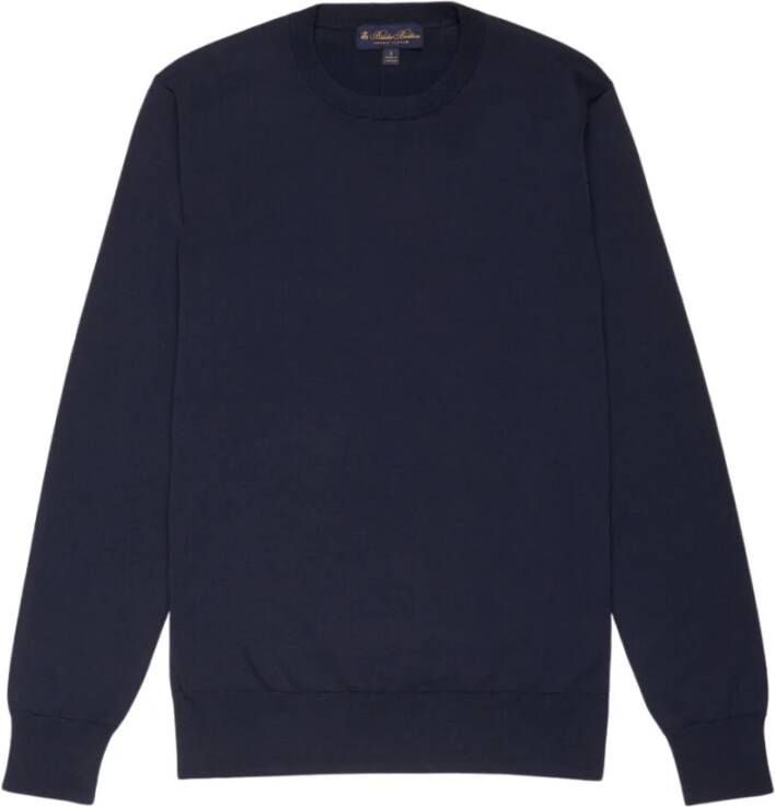 Brooks Brothers Supima Katoenen Crewneck Sweater Blue Heren