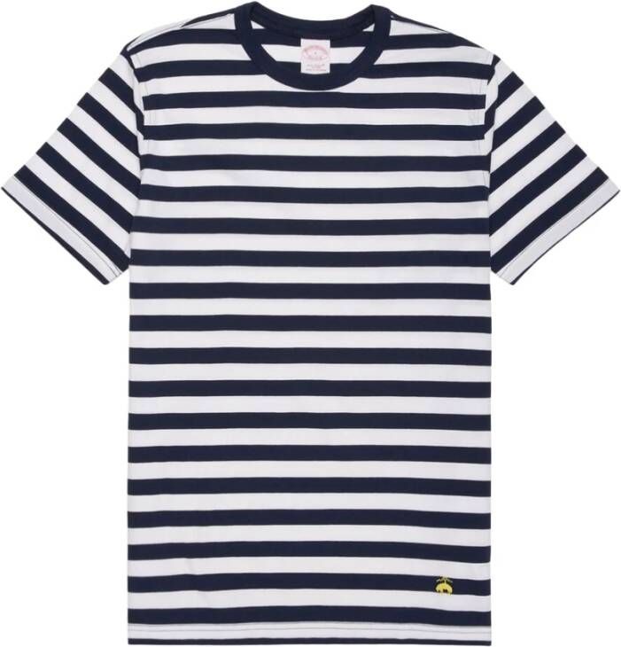 Brooks Brothers Gestreept Supima katoenen T-shirt Blue Heren