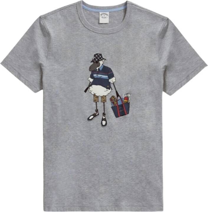 Brooks Brothers Henry Print T-Shirt Gray Heren