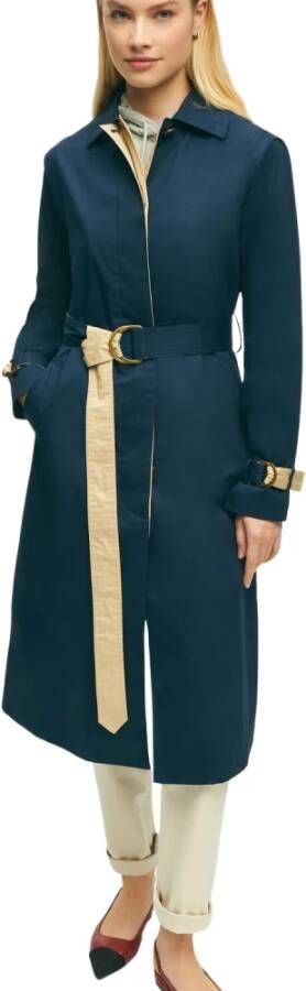 Brooks Brothers Trench Coats Blauw Dames