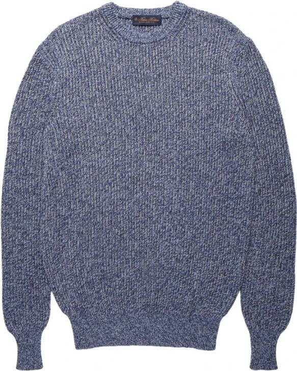 Brooks Brothers Katoenen en Kasjmier Trui Blue Heren
