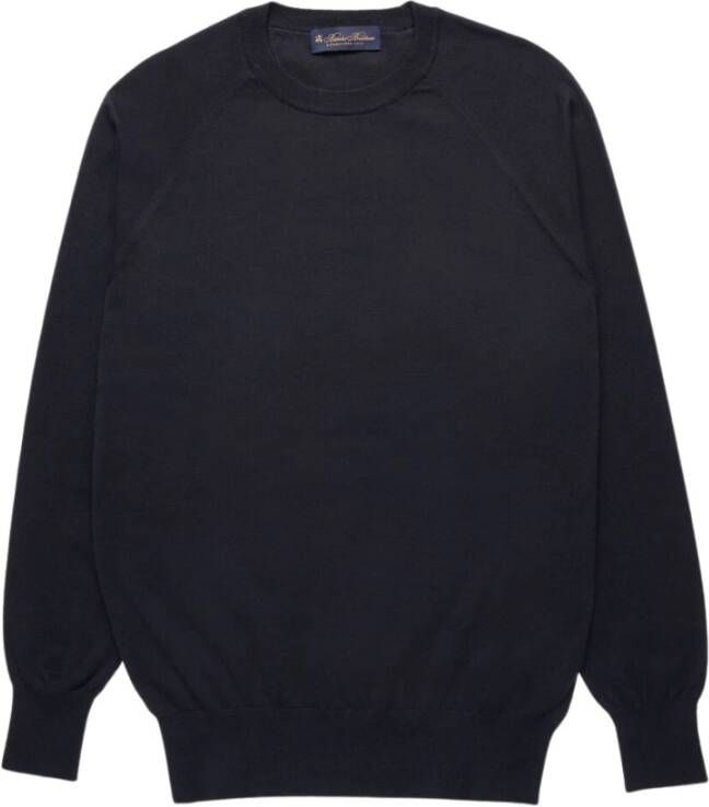 Brooks Brothers Trui met ronde hals Blauw Heren
