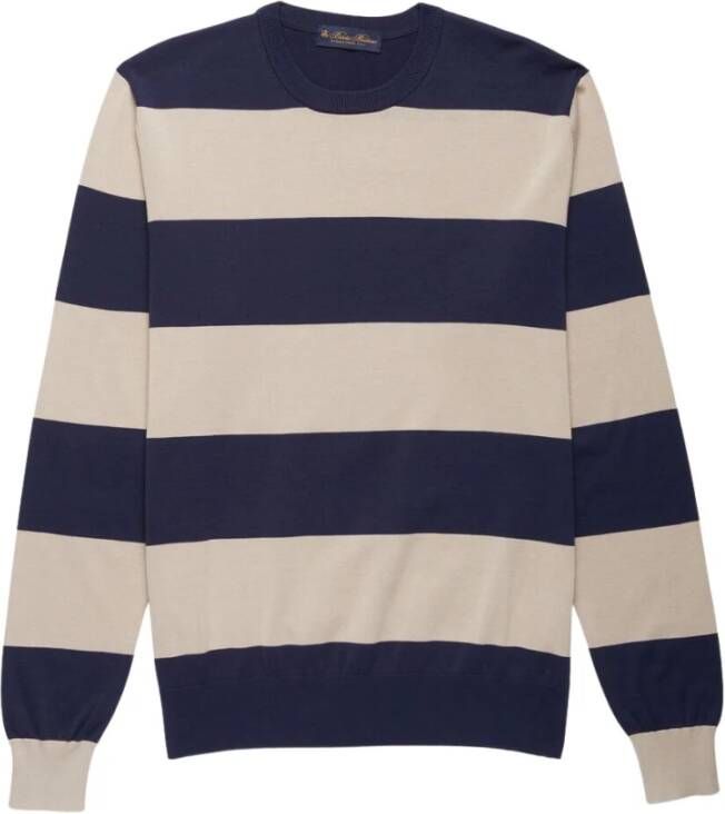 Brooks Brothers Katoenen en zijden trui Blue Heren