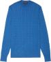 Brooks Brothers Supima Katoenen Kabelgebreide Trui met Ronde Hals Blue Heren - Thumbnail 1