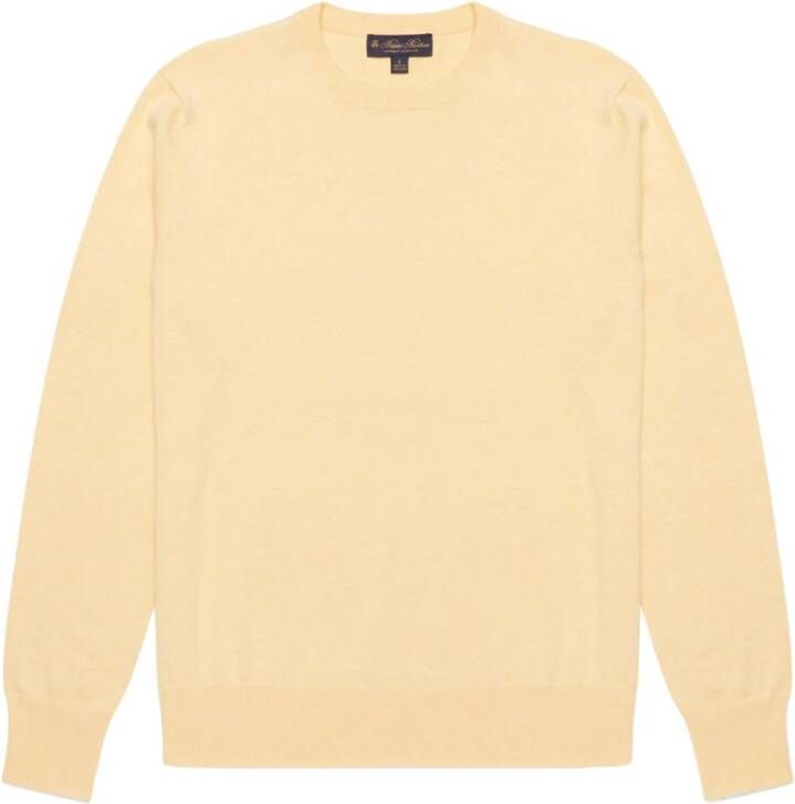 Brooks Brothers Supima Katoenen Crewneck Trui Yellow Heren