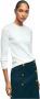 Brooks Brothers Supima Katoenen Kabeltrui White Dames - Thumbnail 1