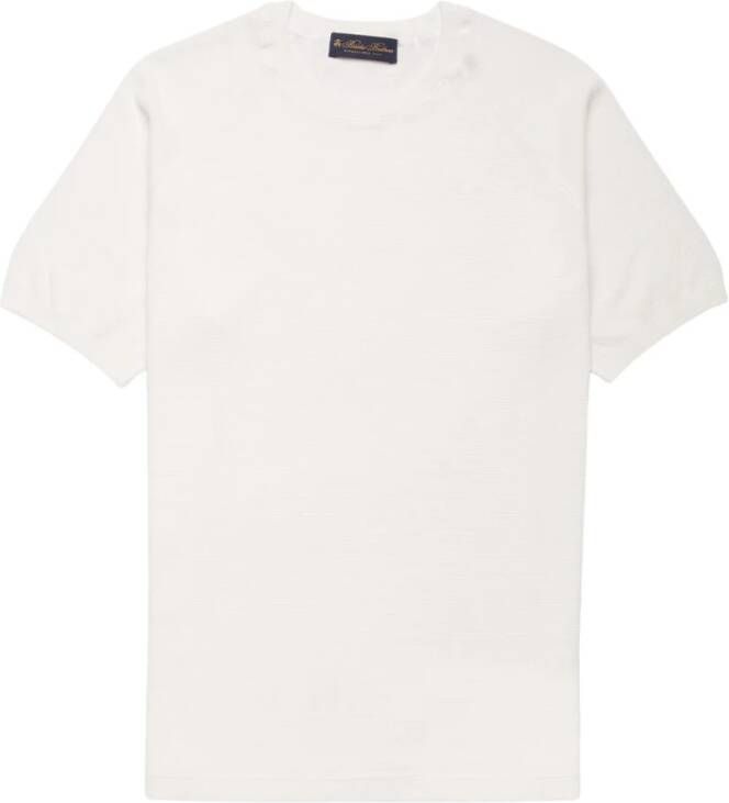 Brooks Brothers Trui met ronde hals Wit Heren