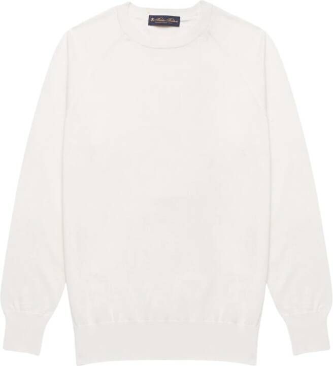 Brooks Brothers Trui met ronde hals Wit Heren