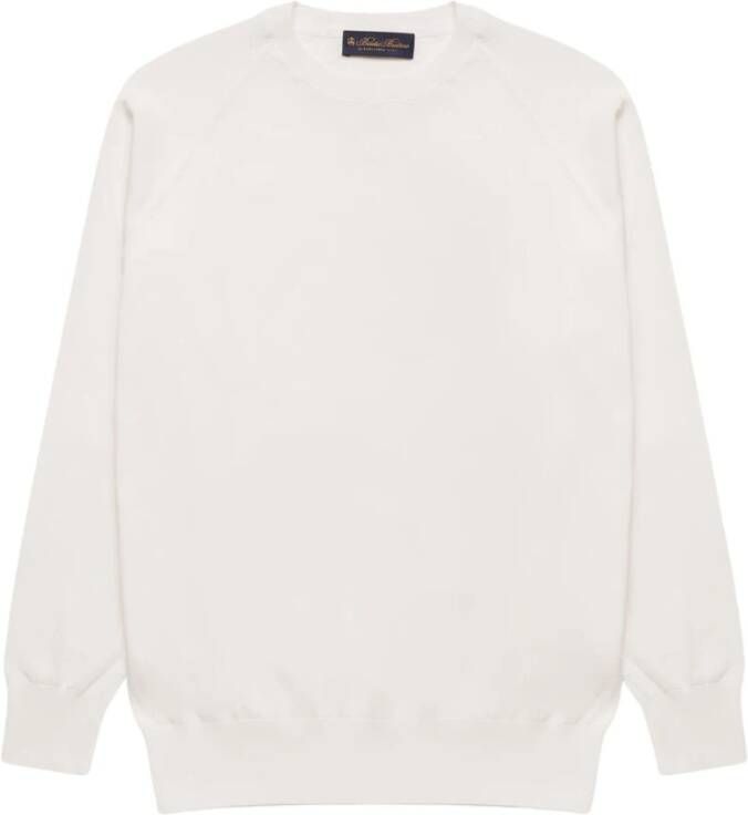 Brooks Brothers Trui met ronde hals Wit Heren